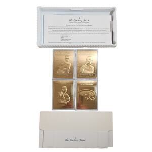 Danbury Mint 22kt Gold Star Trek Cards Set Of 4 2001-2003 Sealed With Papers